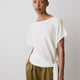 Knit Sweater Linen Blend Boat Neck Tie Detail