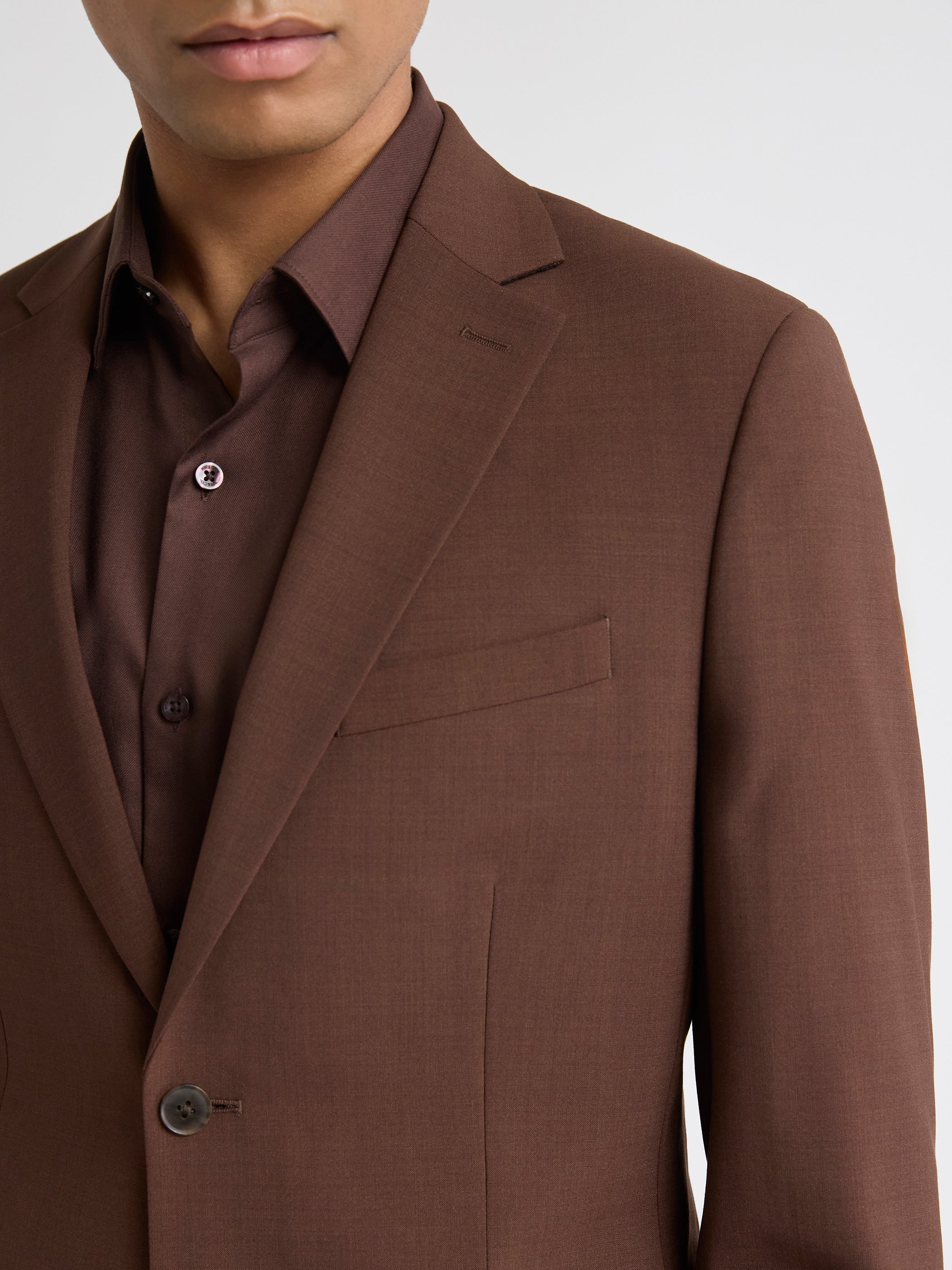 Slim-Fit Wool Suit Blazer