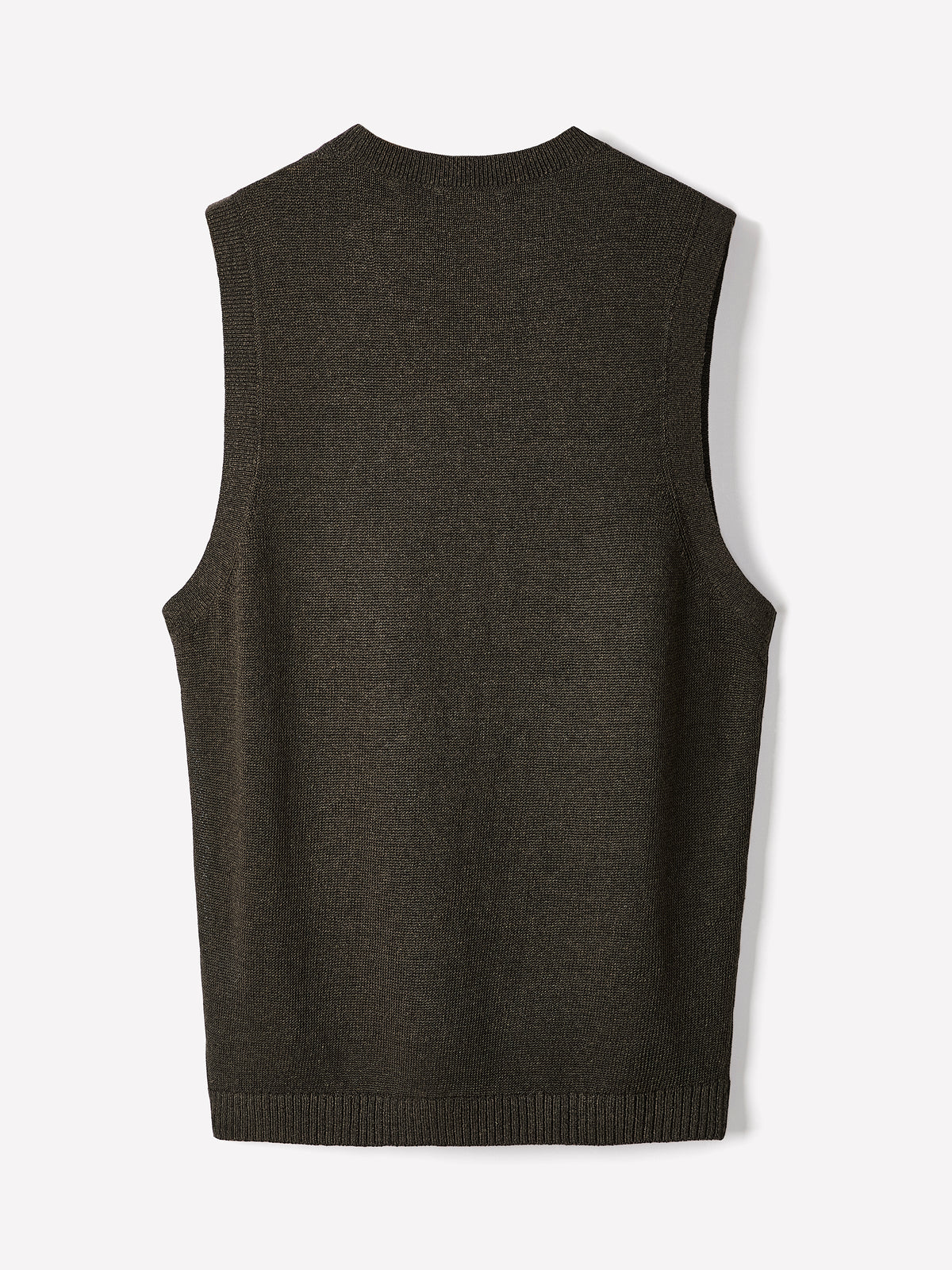 Linen-Blend Sleeveless Crew-Neck Sweater