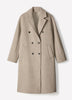 Relaxed-Fit Wool-Blend Double-Breasted Coat