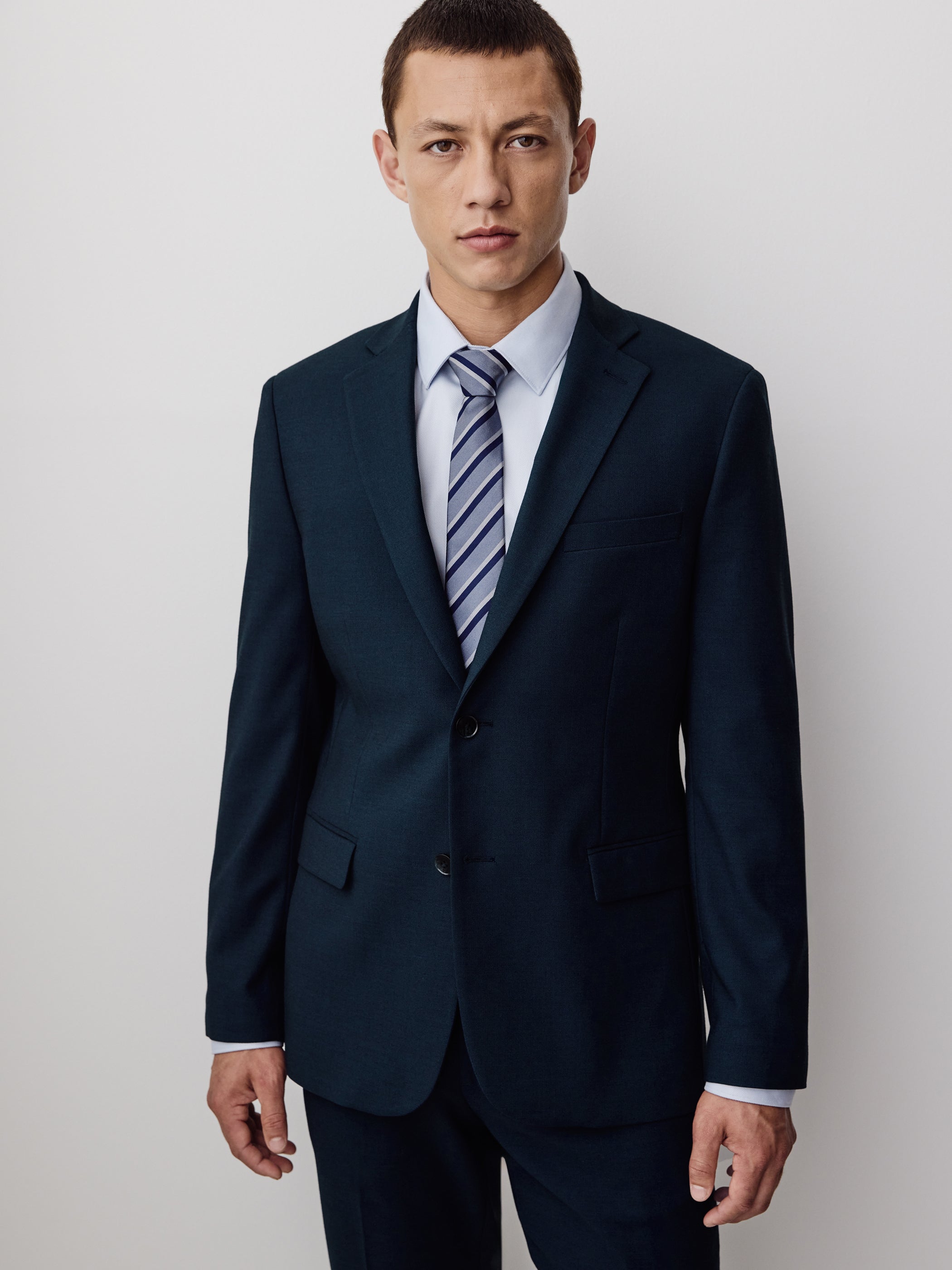 Essential Tailored Fit Navy Blue Suit Blazer