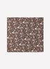 Woven Silk Pocket Square Berry Floral Print