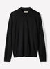 Merino Wool Knit Polo Sweater Long Sleeve