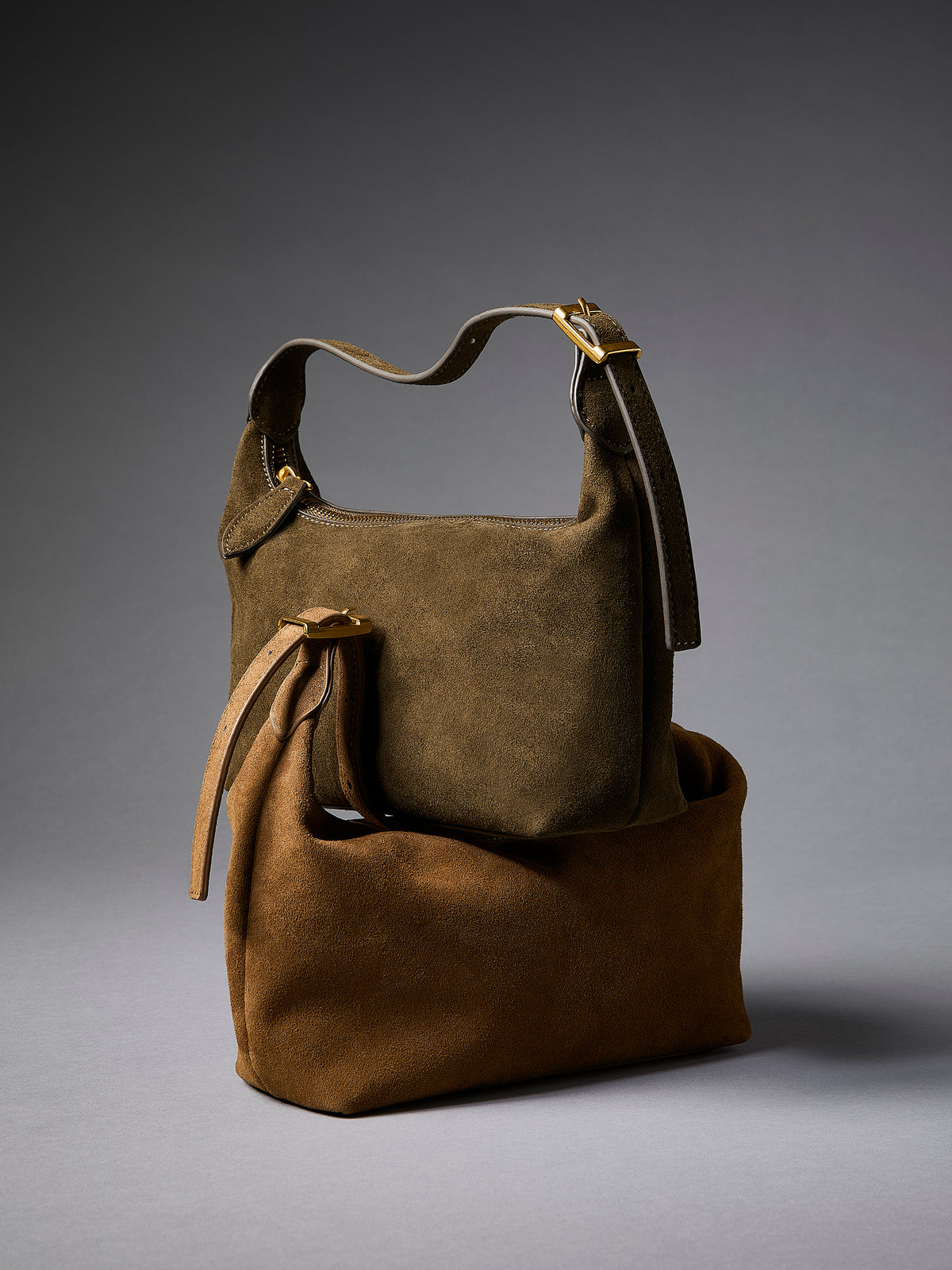 Small Eco-Suede Hobo Bag