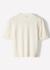 Knit Cotton Blend Crew Neck Sweater