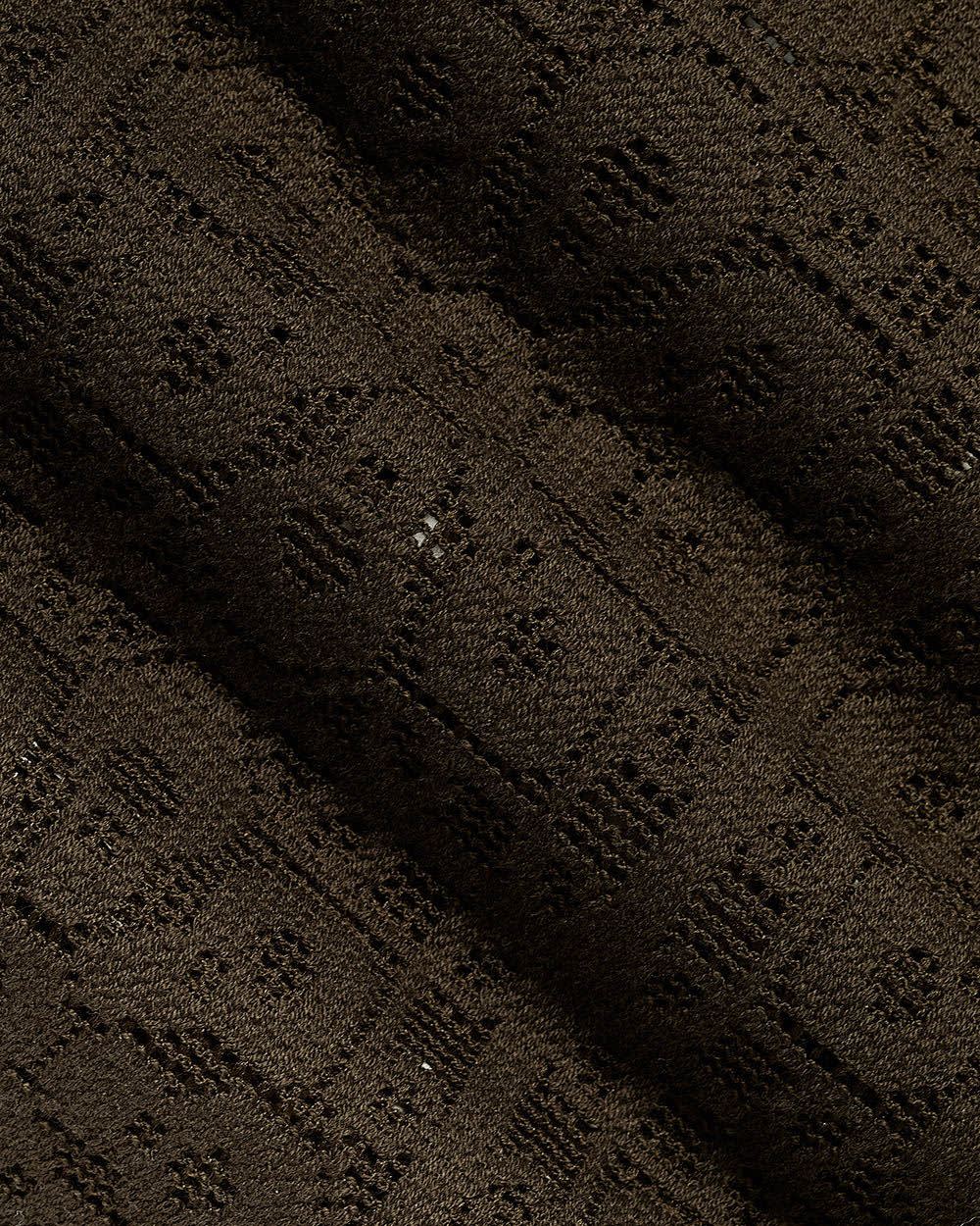 Short-Sleeve Lace Shirt with Camp Collar