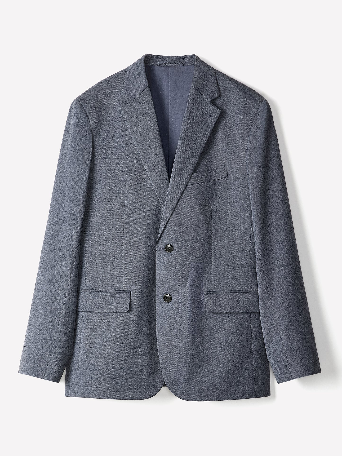 Woven Tailored Blazer in Brushed Med Blue