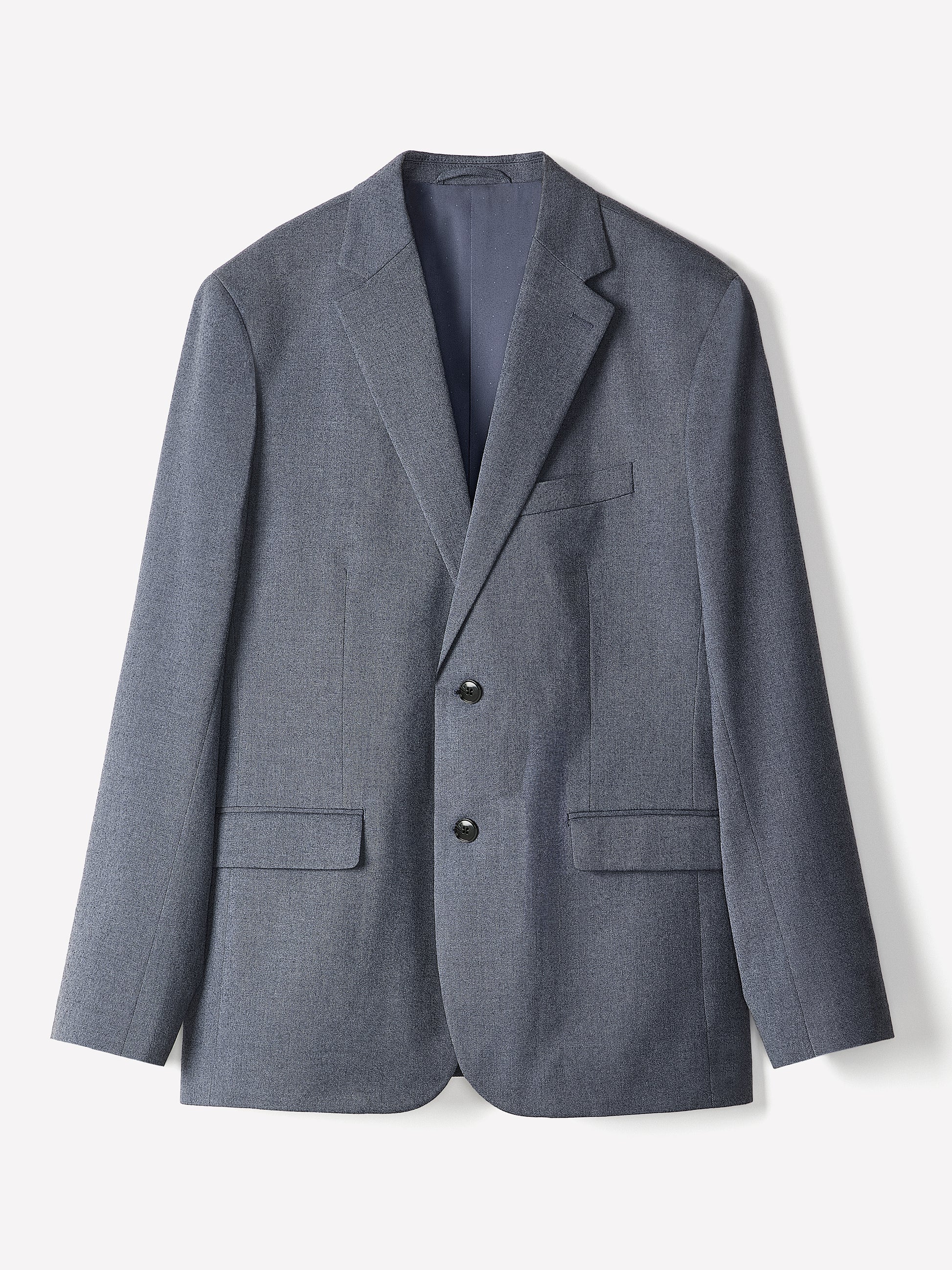 Woven Tailored Blazer in Brushed Med Blue