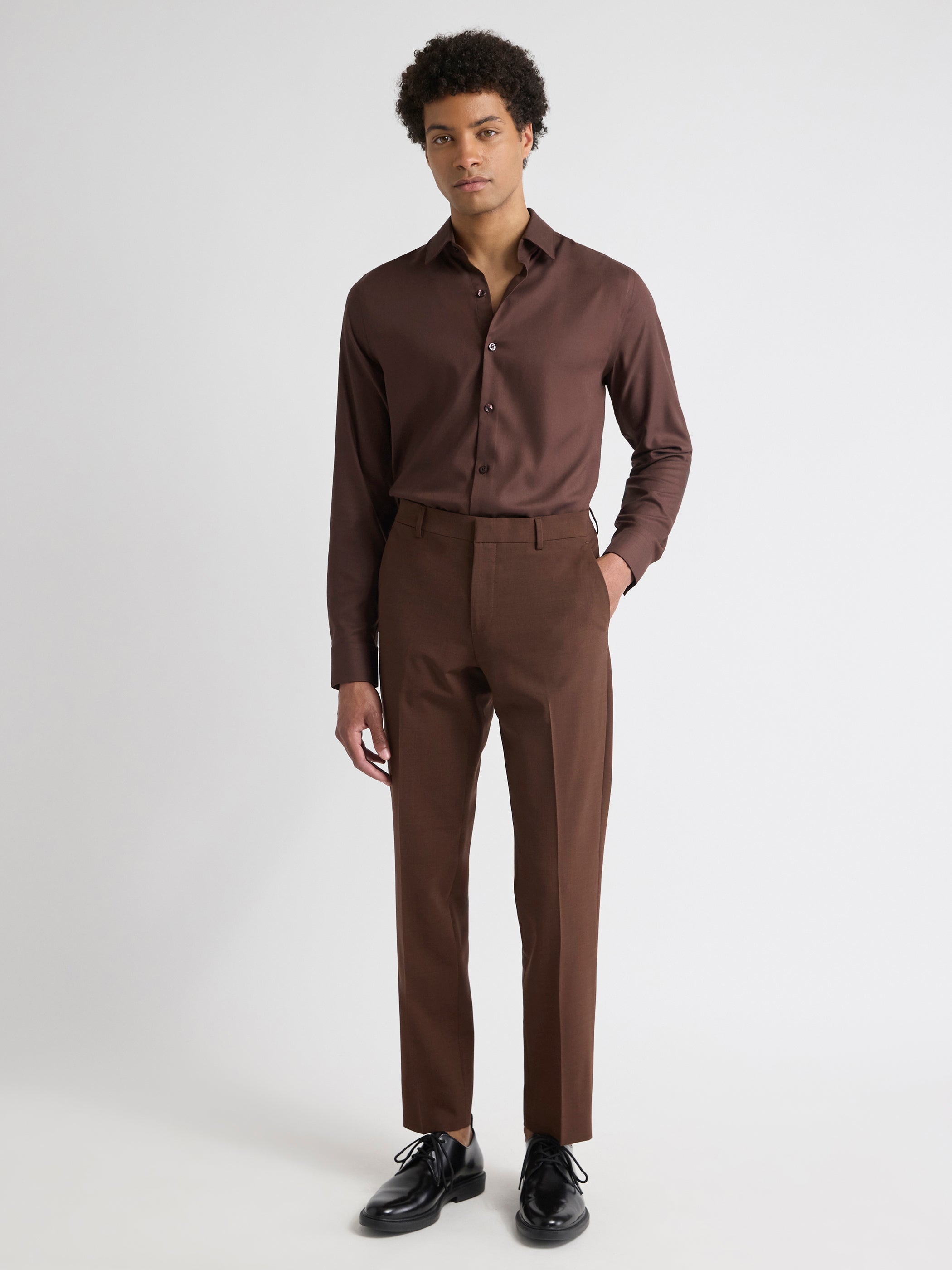 Chemise Habillée Style Tricot à Coupe Étroite