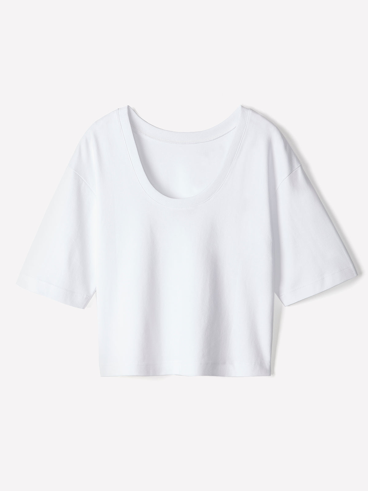 Regular Fit Cotton Scoop Neck Tee