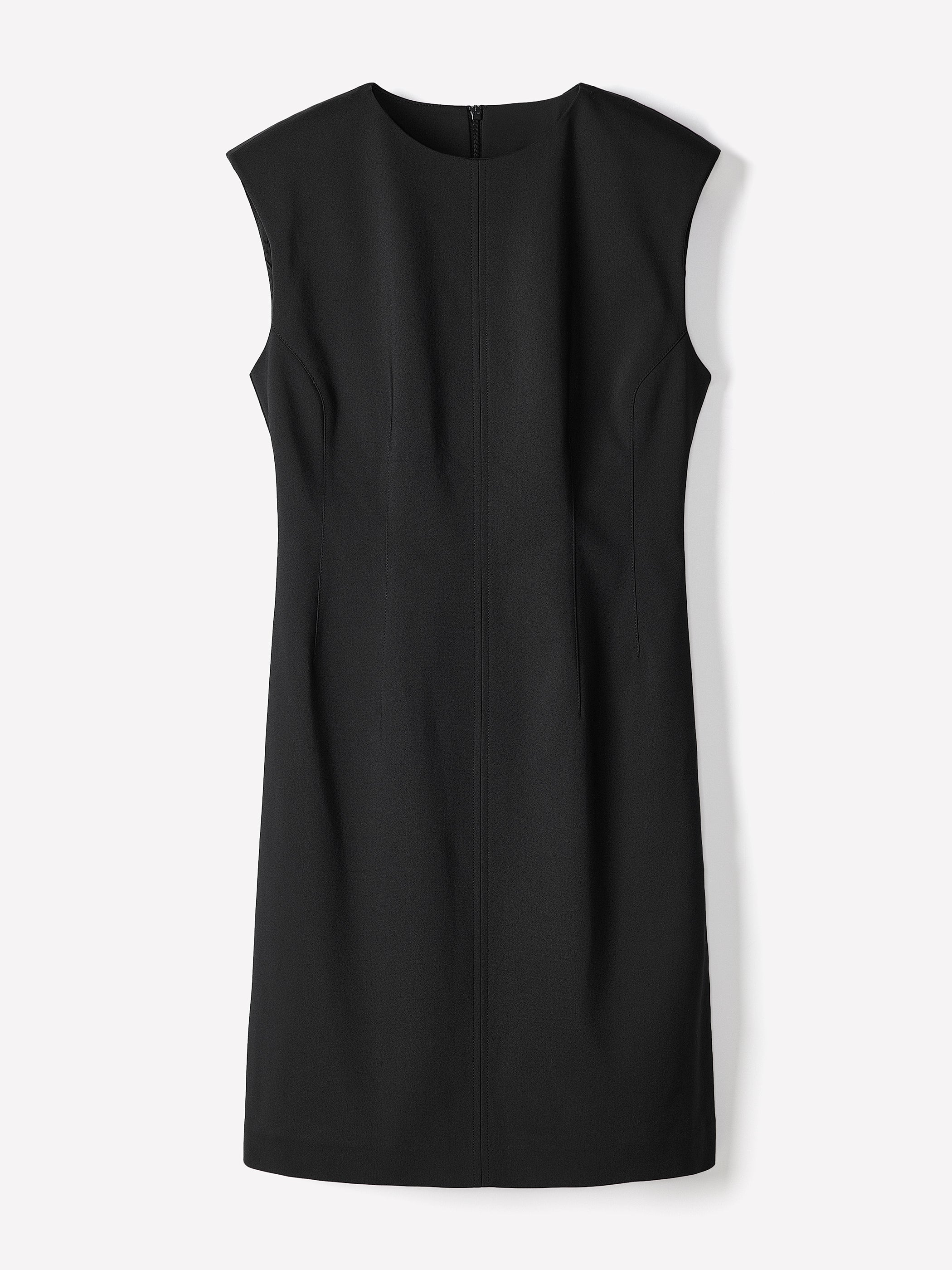 Sleeveless Crew-Neck Mini Dress