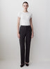 Short-Sleeve Crew-Neck Ribbed Basic Tee