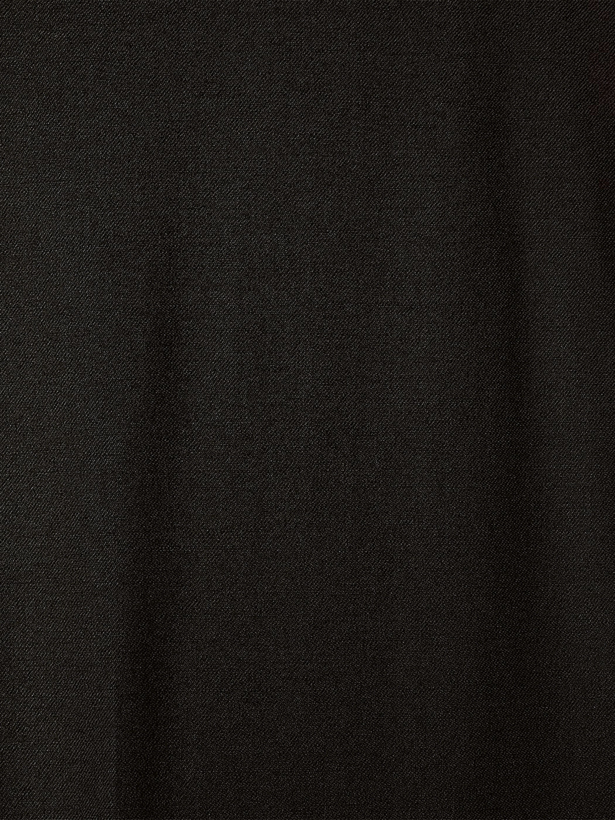 Pantalon de Complet Essentiel Coupe Étroite En Mélange De Laine Noir 
