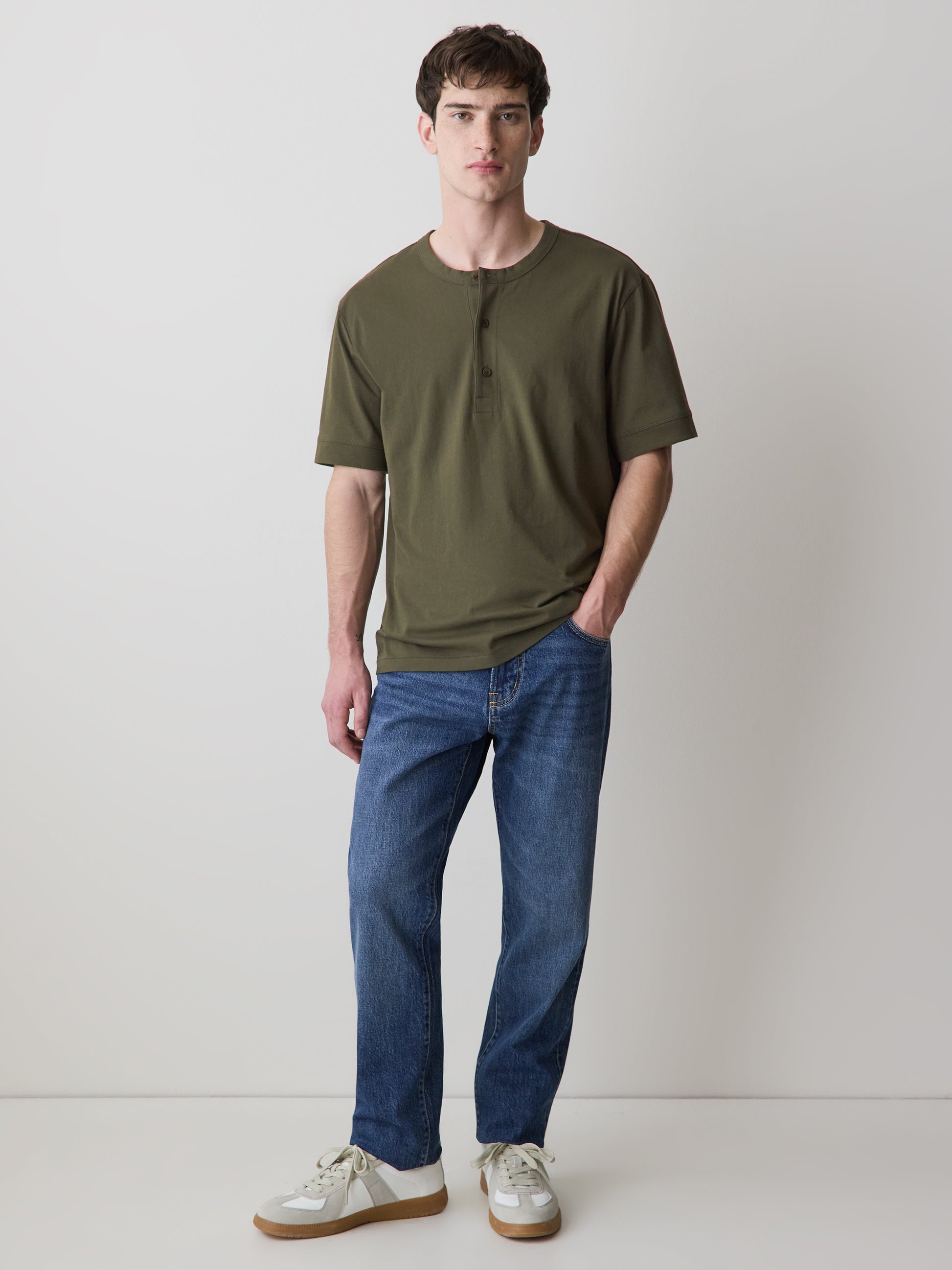 Short-Sleeve Henley T-Shirt