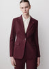 One-Button Fitted Blazer