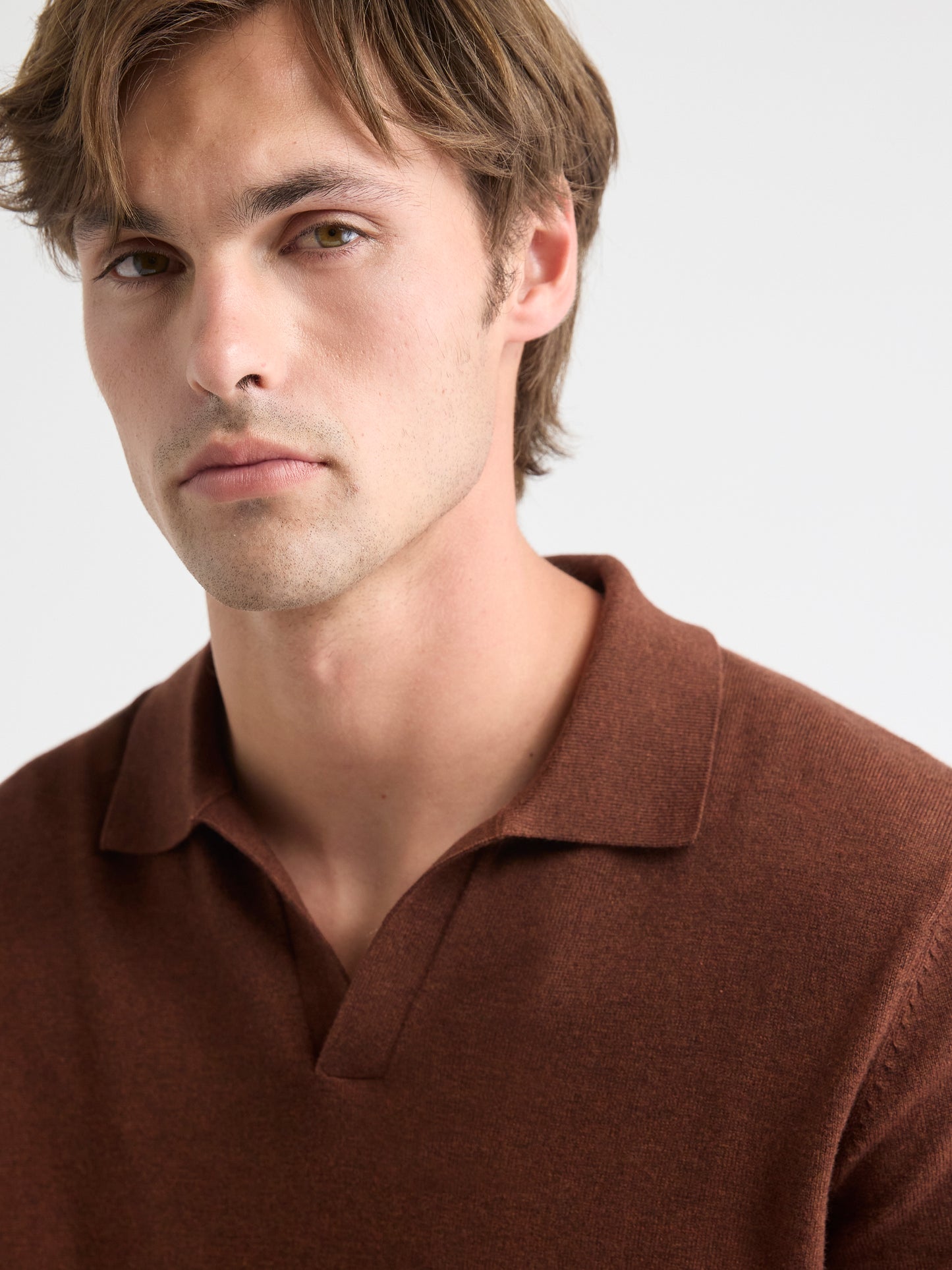 Pull à Manches Longues avec Col Johnny