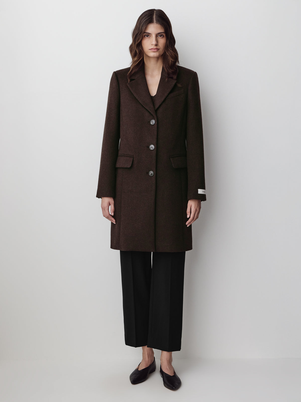 Classic Wool-Blend Three-Button Coat