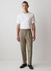 Wool-Blend Tapered-Leg Pleated Dress Pant