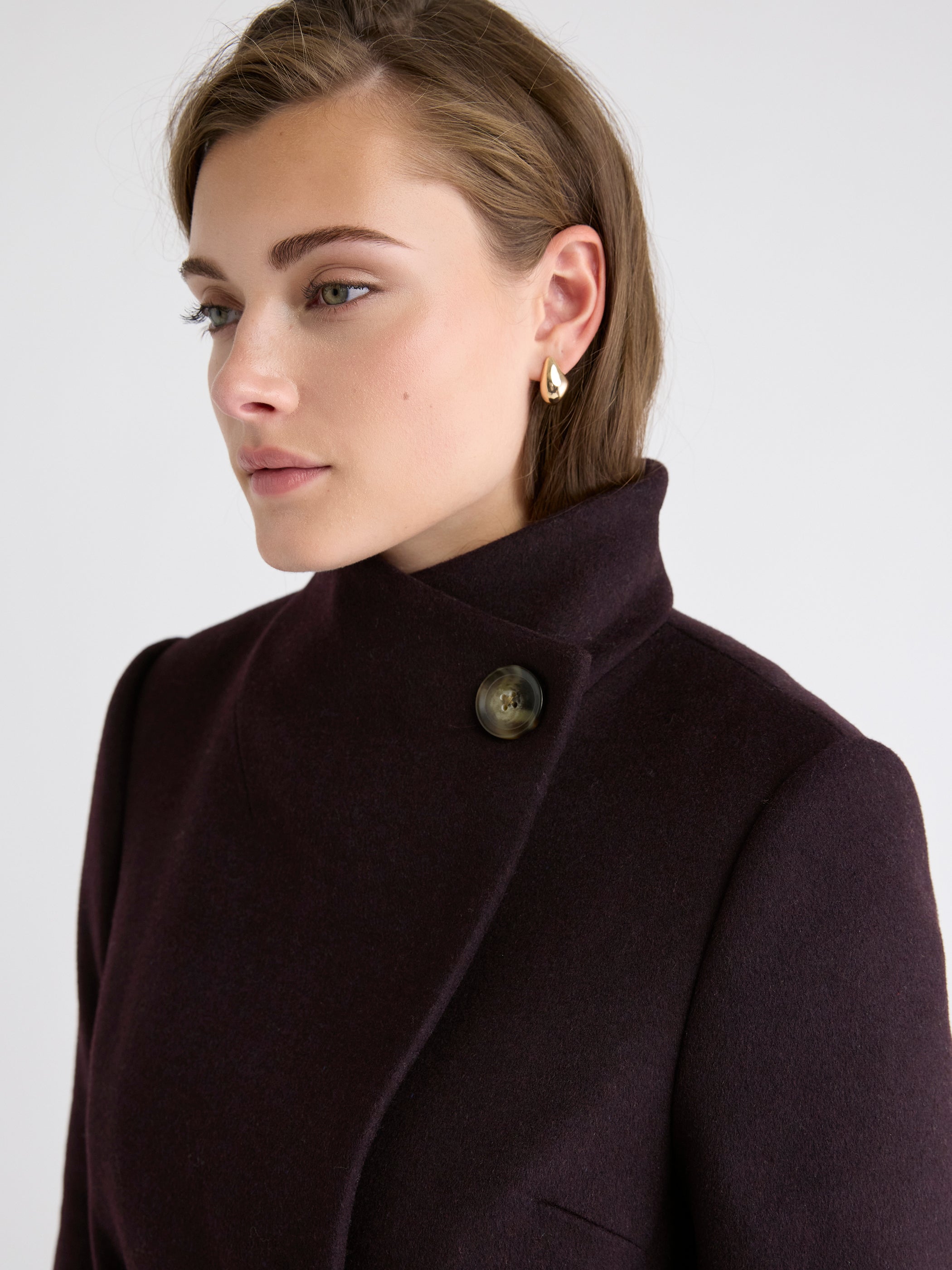 Wool-Blend Winter Coat with Polyfill Lining