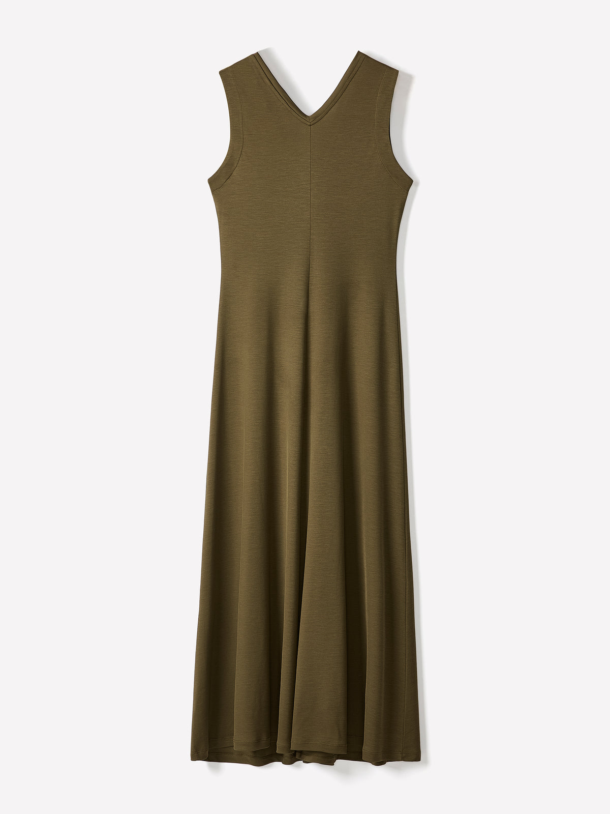 Sleeveless V-Neck Midi Dress