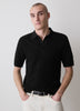 Textured Short-Sleeve Polo Sweater
