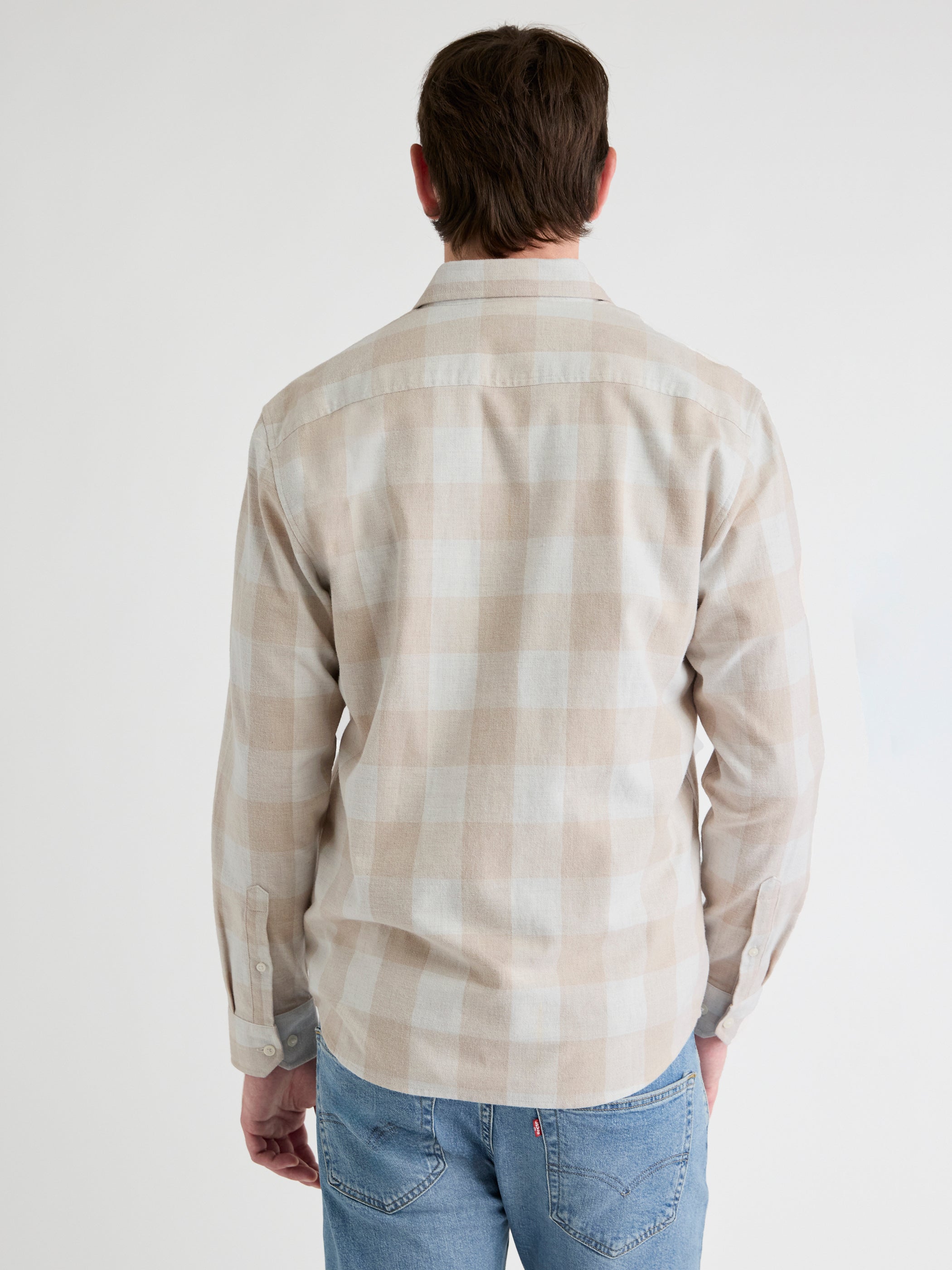 Chemise Carreautée à Coupe Régulière en Flanelle