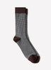 Men's Knit Dress Socks Houndstooth Pattern