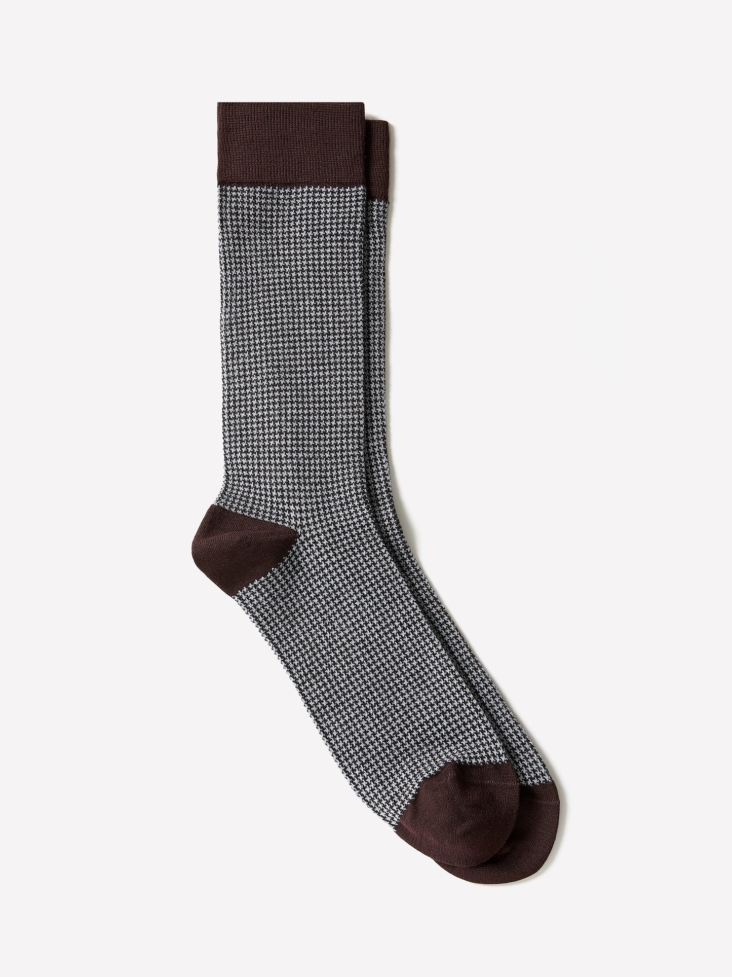 Men's Knit Dress Socks Houndstooth Pattern