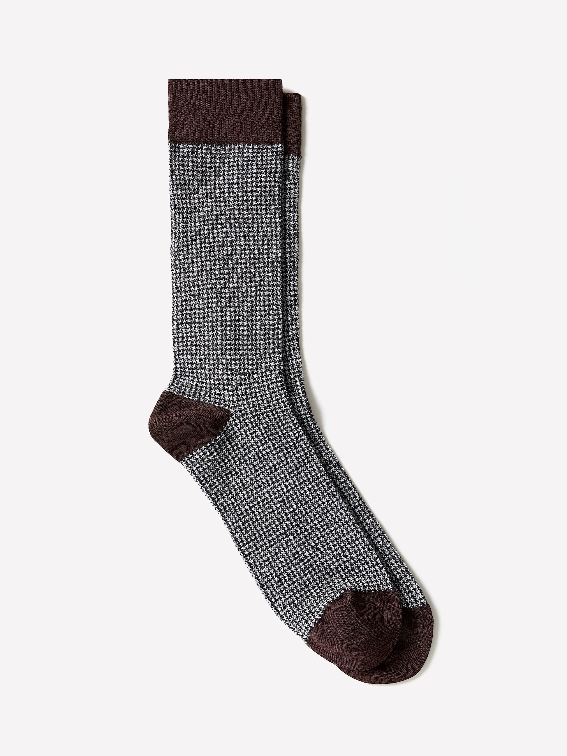 Men's Knit Dress Socks Houndstooth Pattern