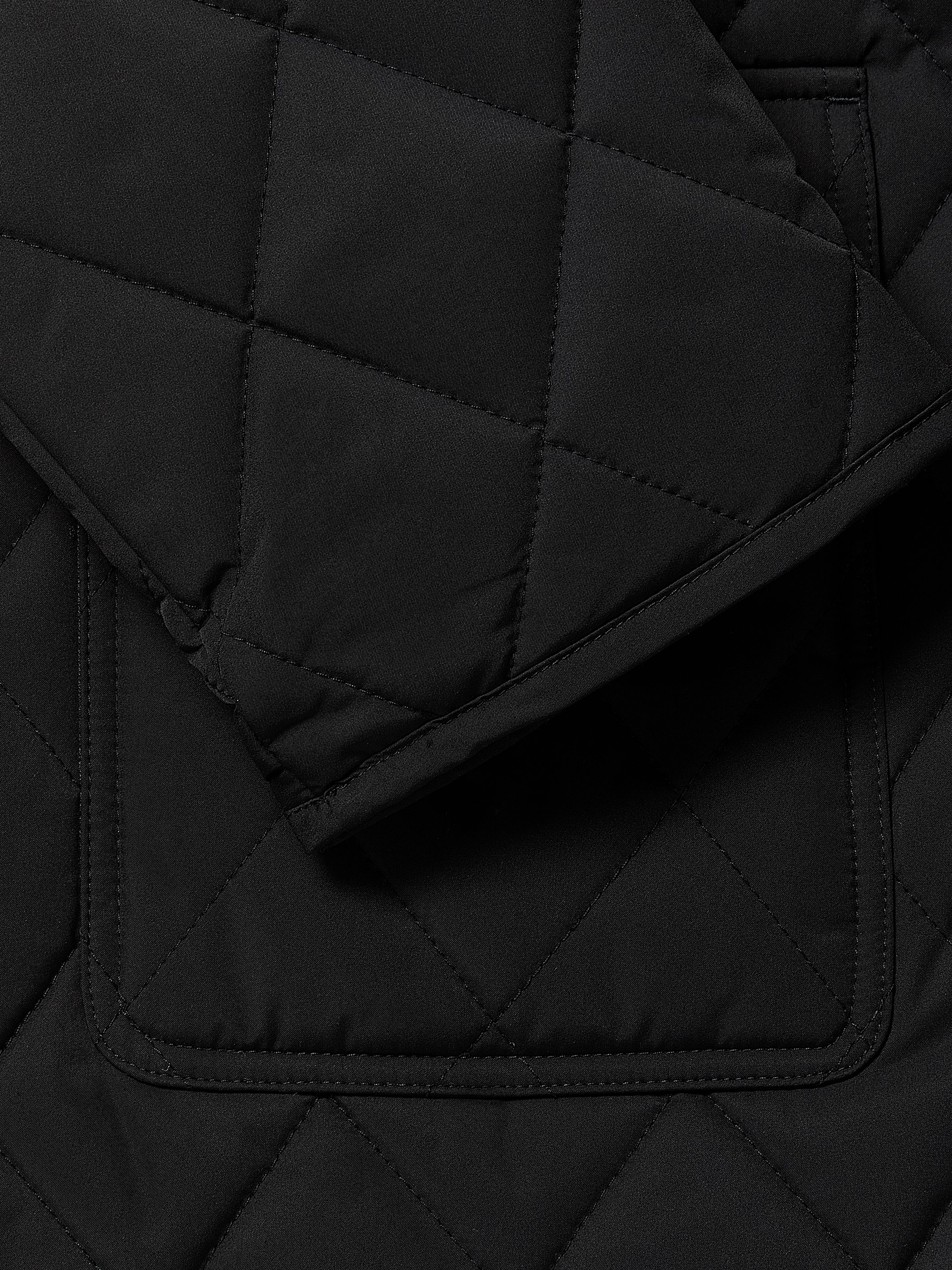 Manteau Trench Matelassé à Col Chemisier