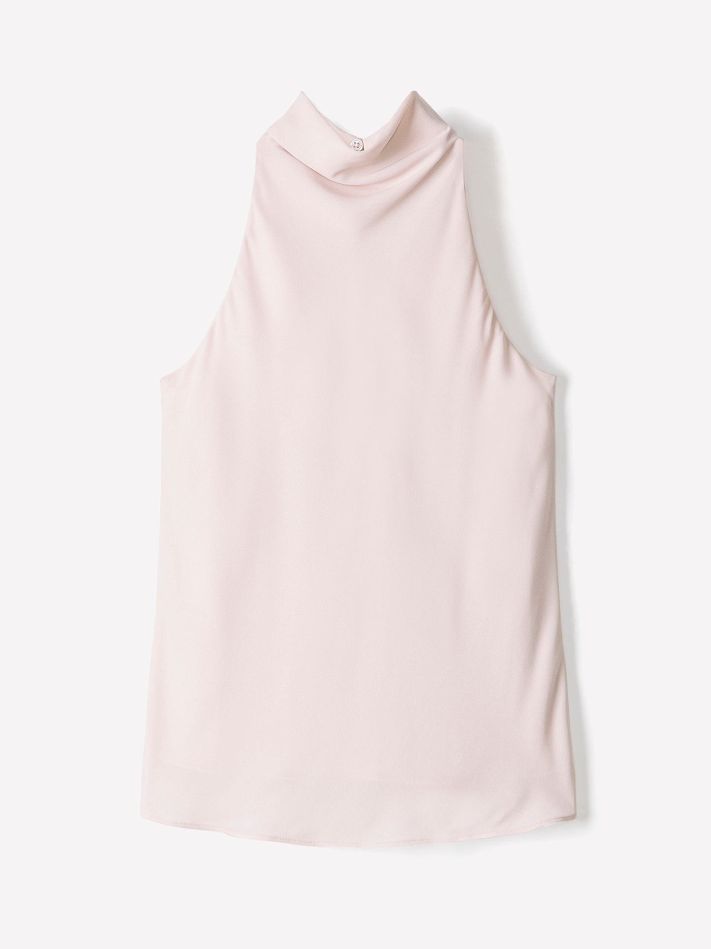 Woven Silky Crepe Halter Blouse