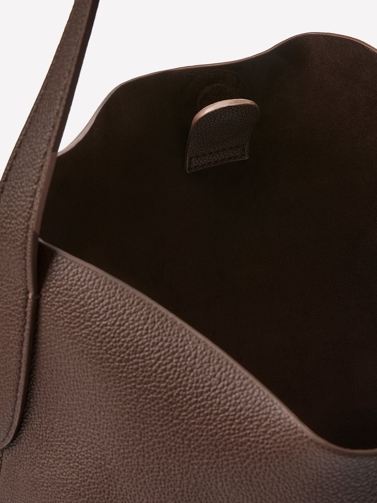 Belted Faux Leather Tote Bag