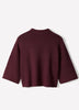 Mock-Neck Sweater with Bell Elbow Sleeves