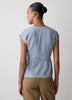 Woven Linen Blend Blouse Extended Sleeve