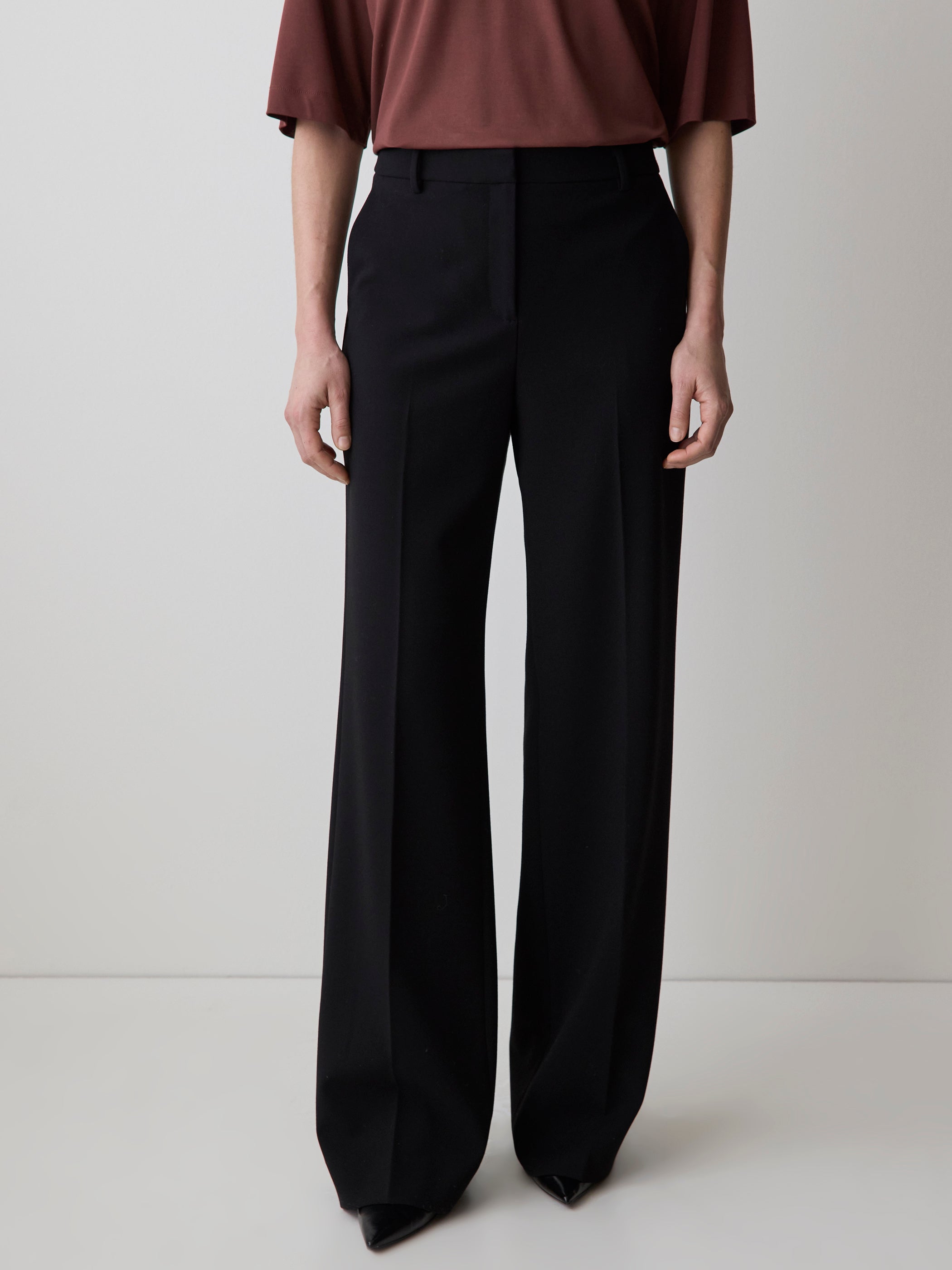 Mid-Rise Wide-Leg Heavy Twill Pant
