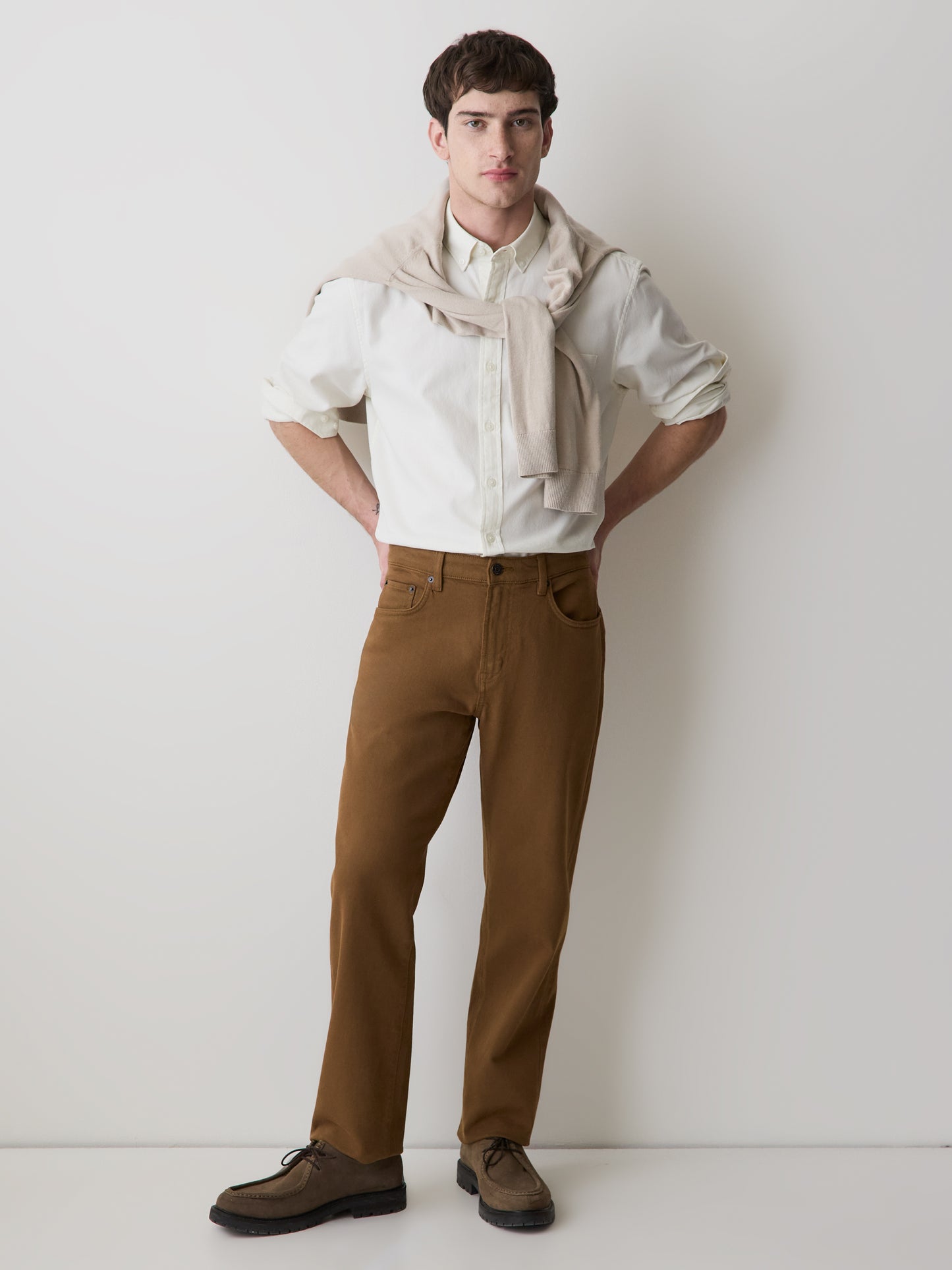 Chemise Texturée à Manches Longues