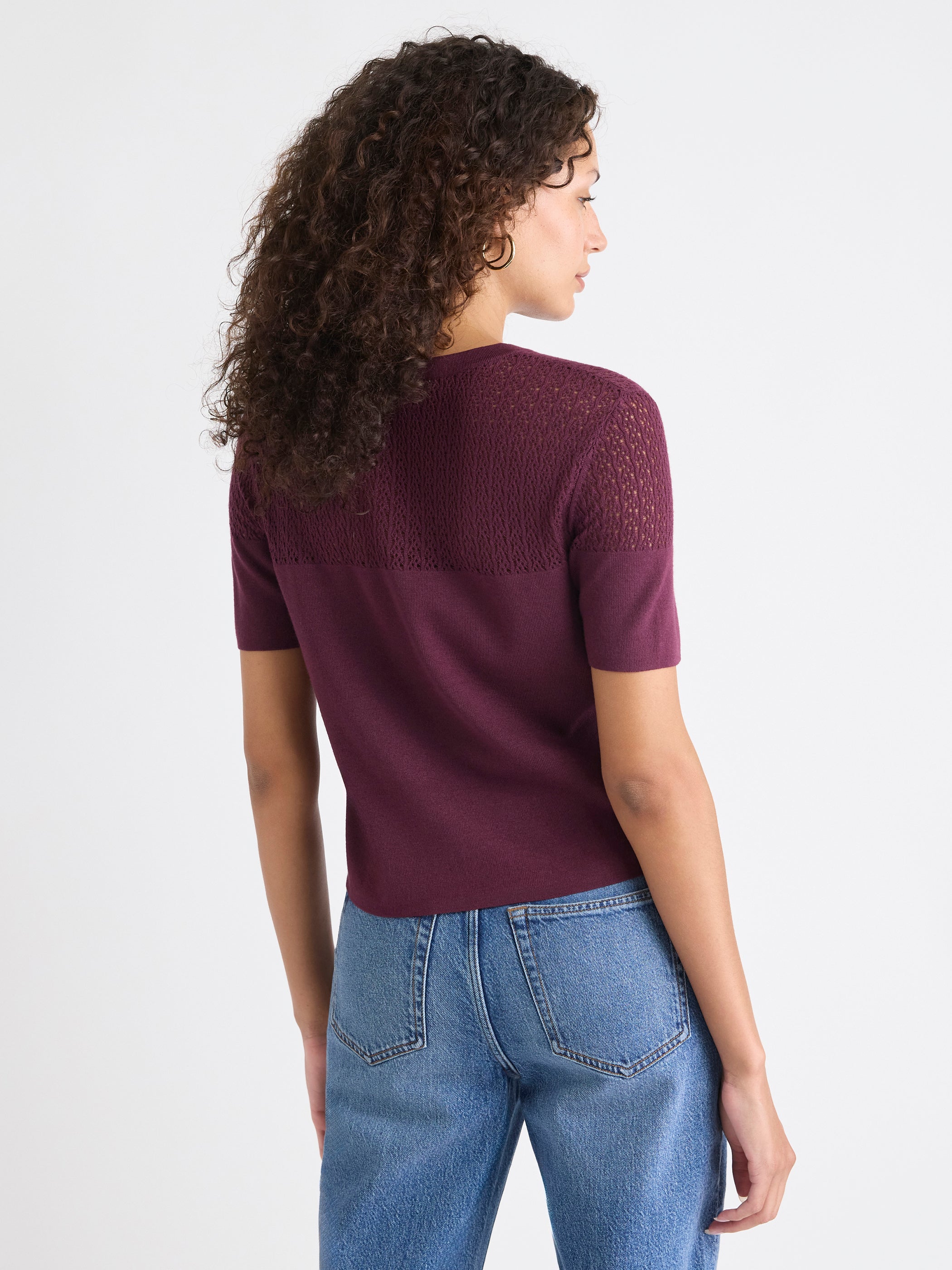 Pull Court à Manches Courtes et Col Rond