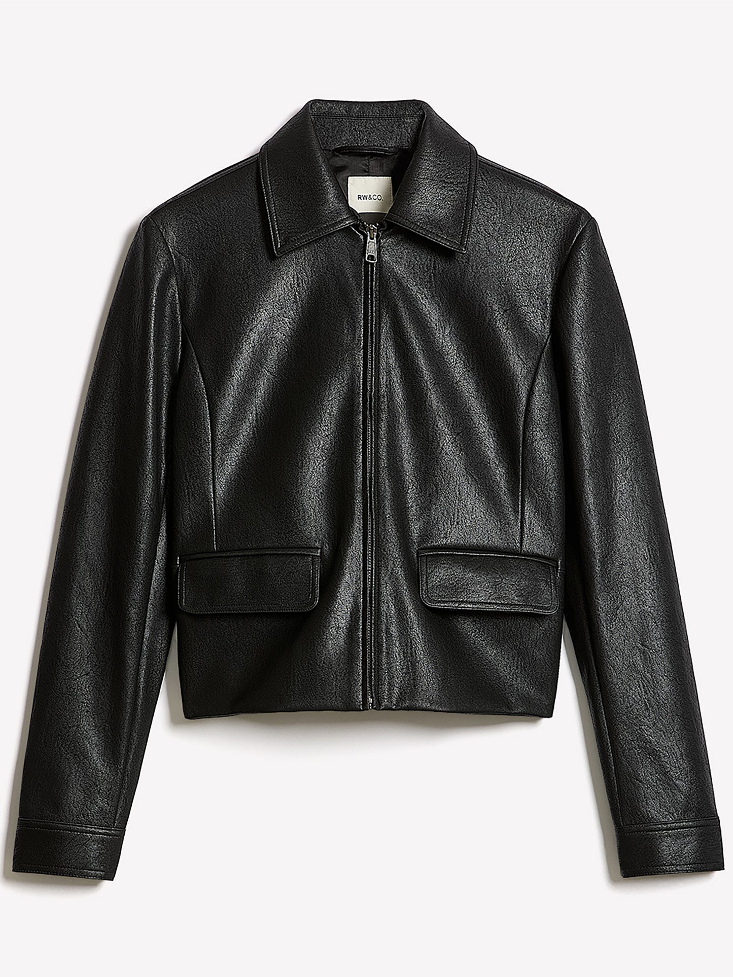 Short Faux Leather Jacket