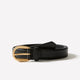 Leather Belt with Contrast Stitches