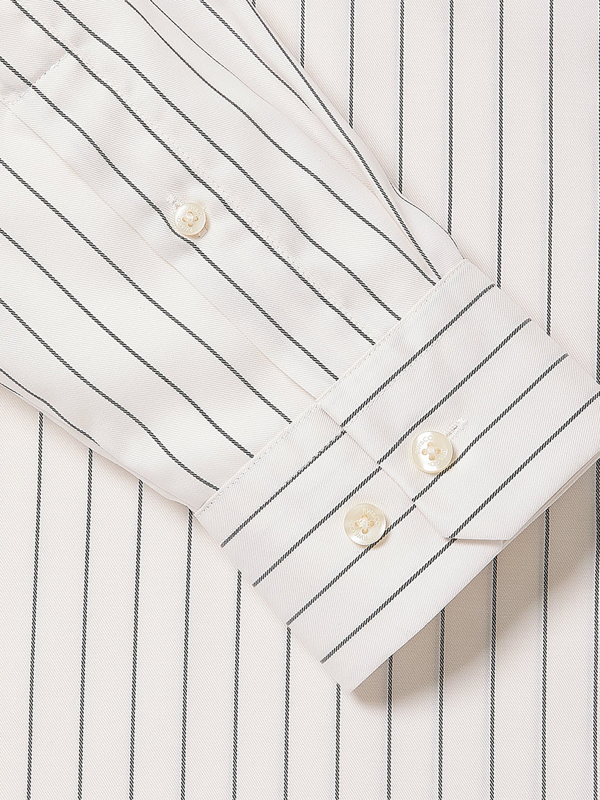 Striped Relaxed-Fit Twill Dress Shirt