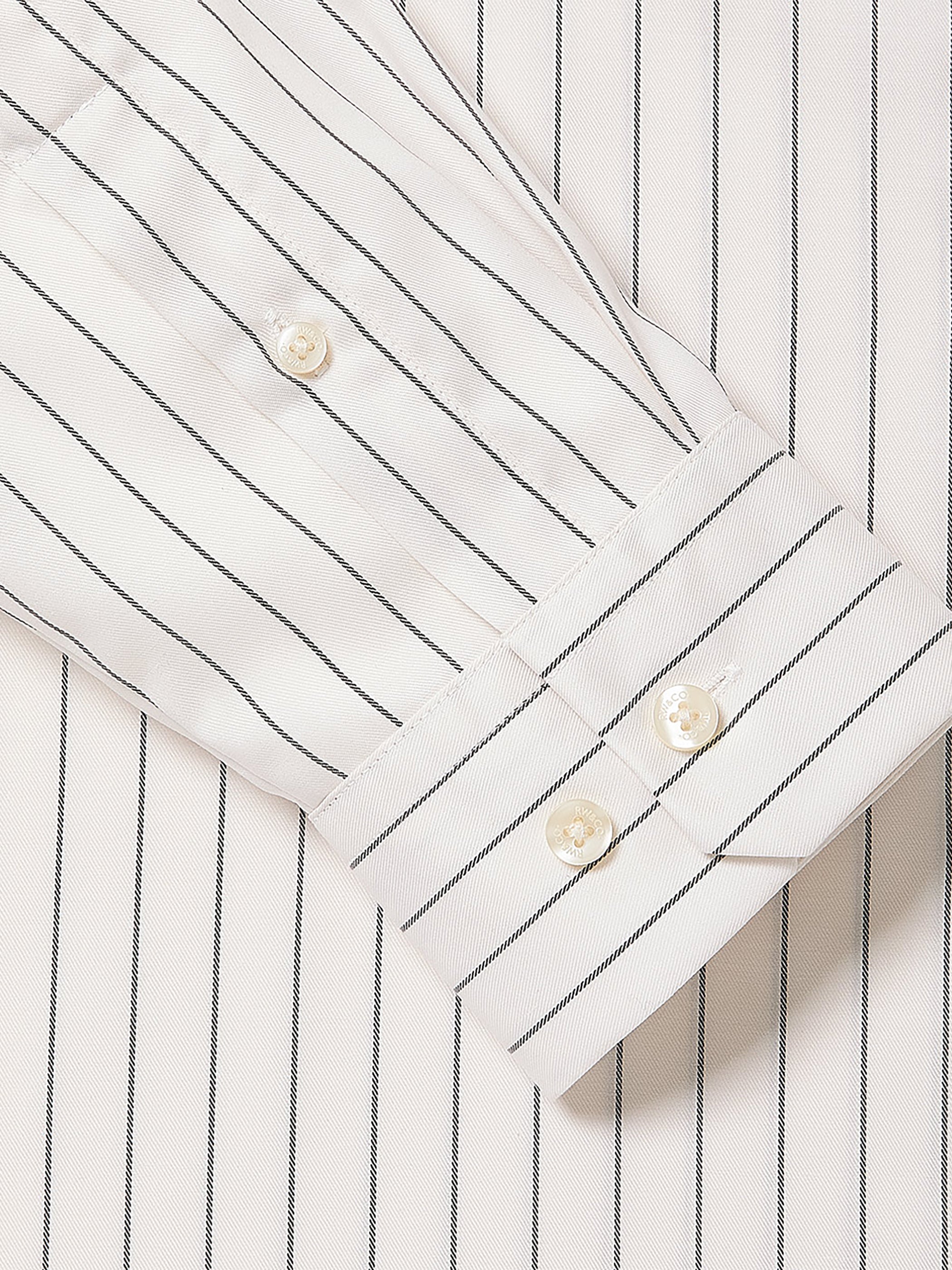 Striped Relaxed-Fit Twill Dress Shirt