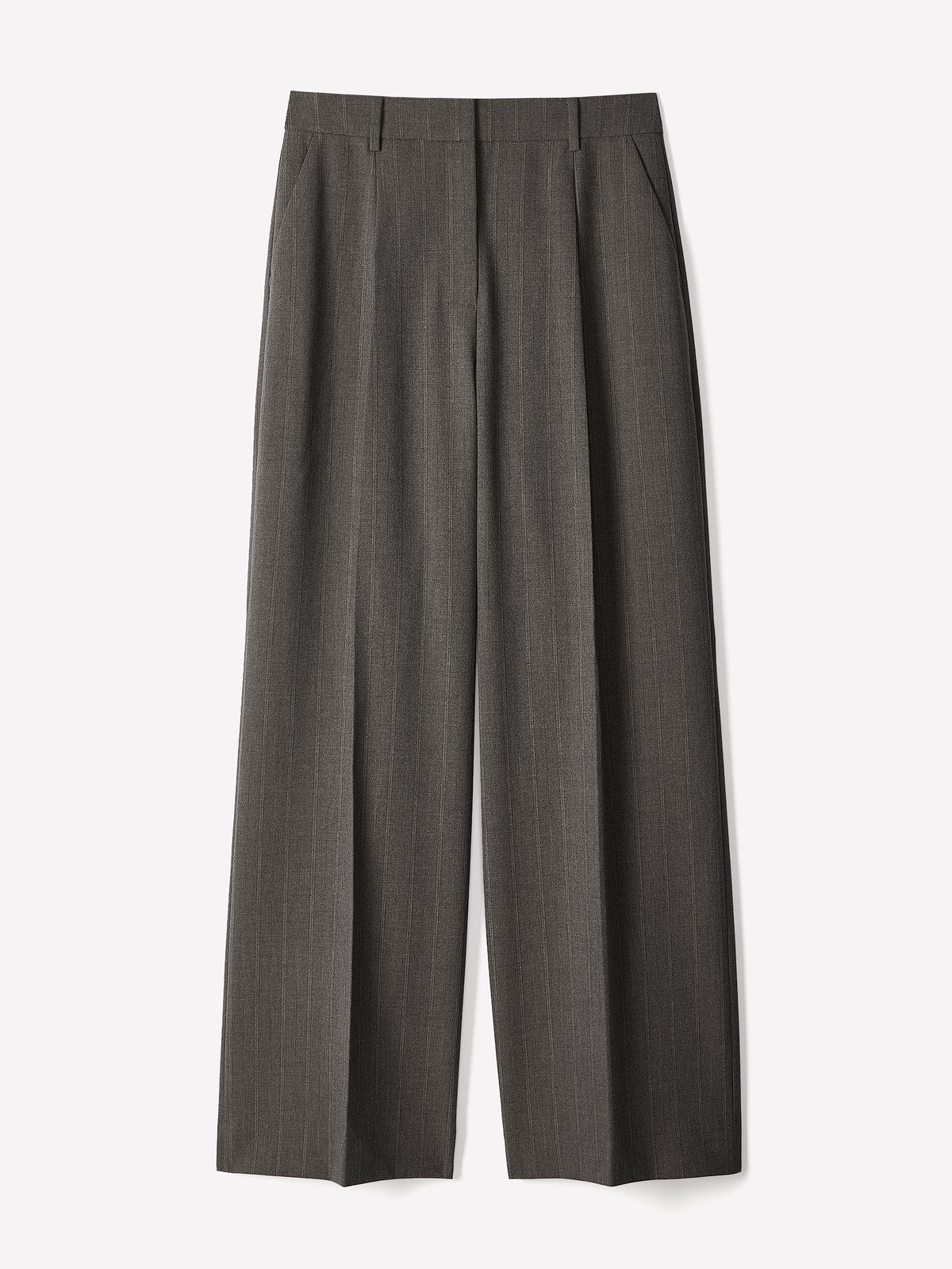 Striped Wide-Leg High-Rise Pant