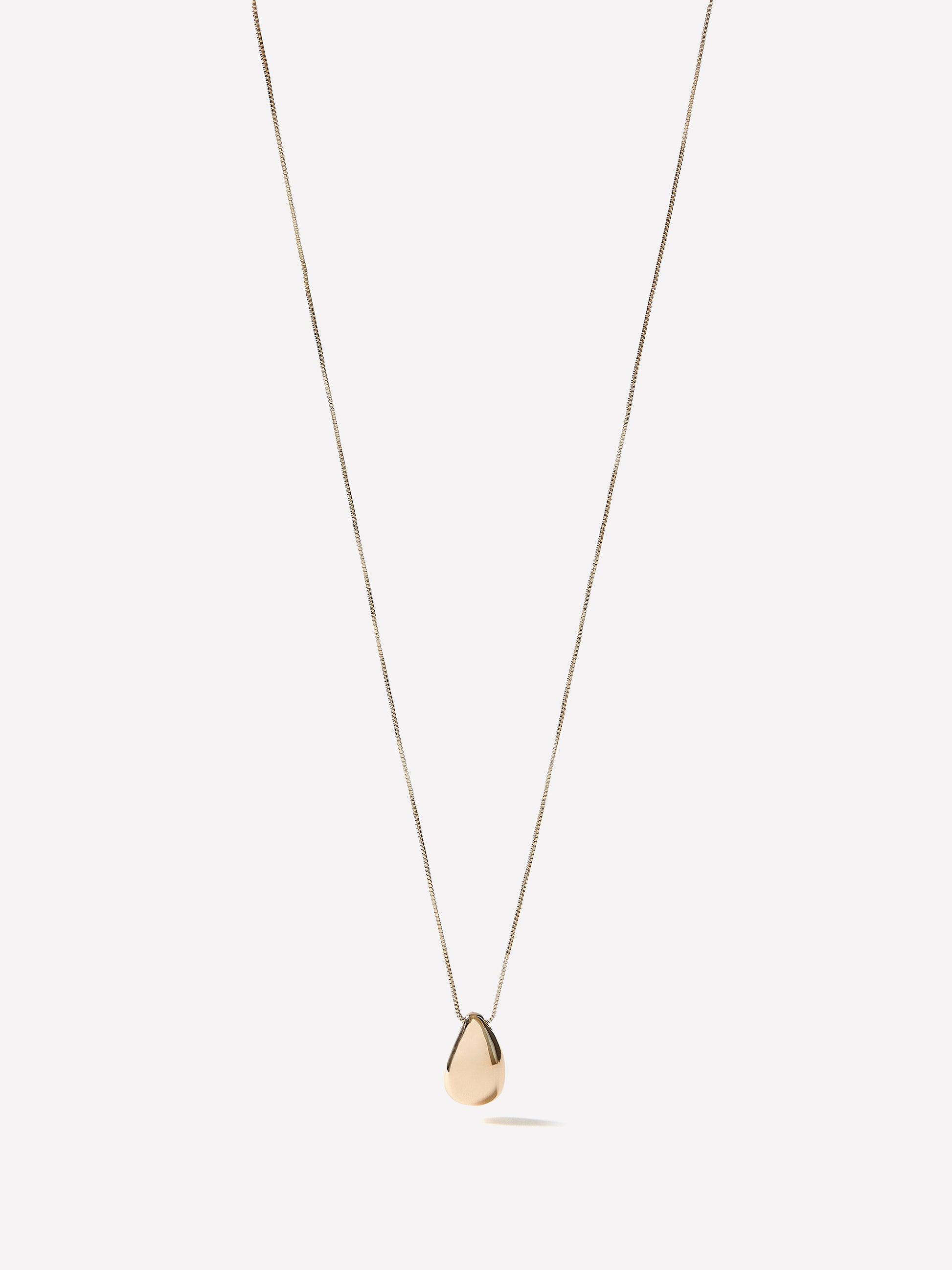 Necklace with Sculptural Metal Pendant