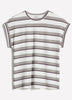 Striped Extended-Sleeve Crew-Neck Tee
