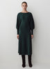 Knit Batwing Sleeve Flare Midi Dress