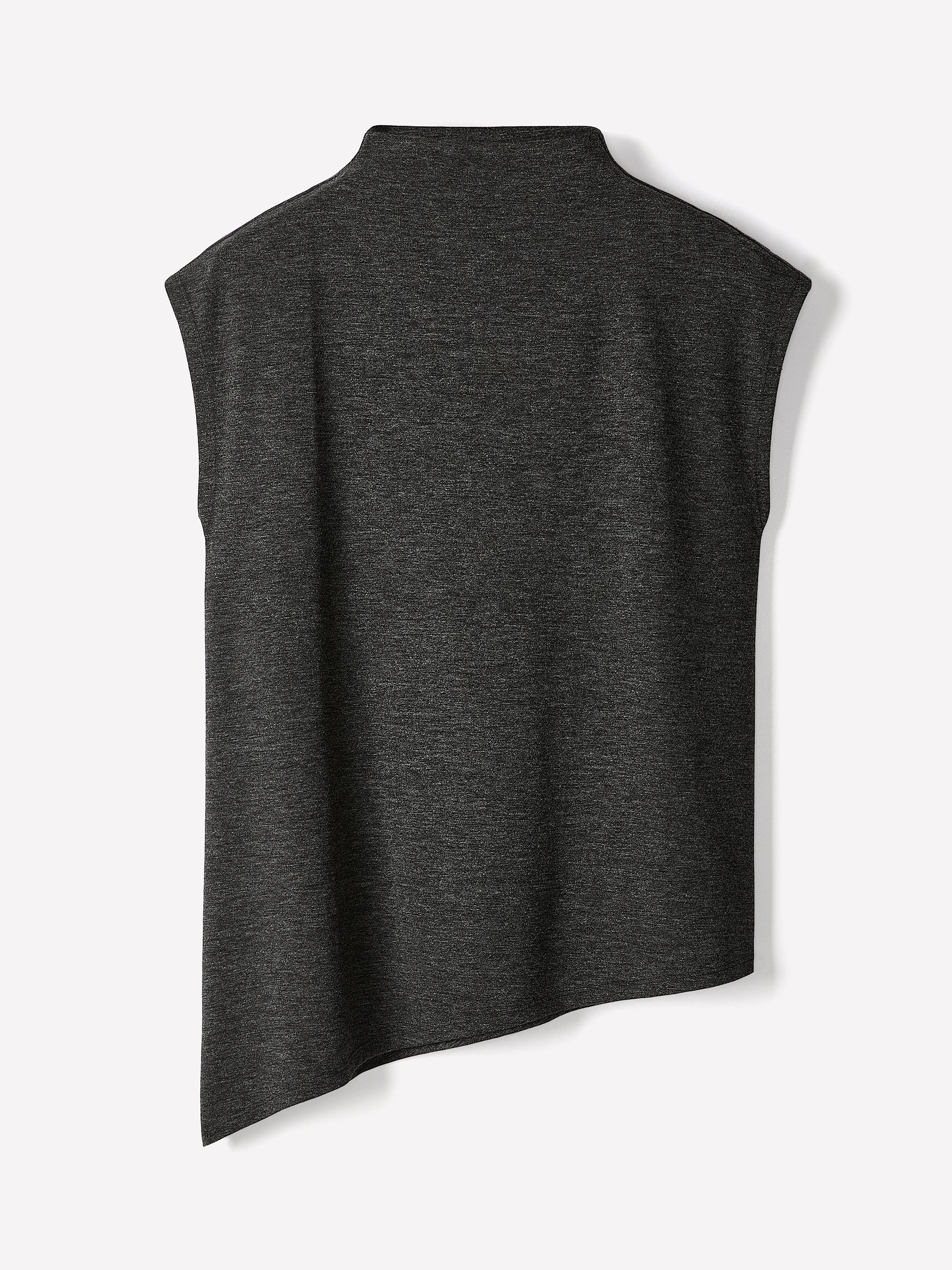 Knit Asymmetric Top Blend Fabric