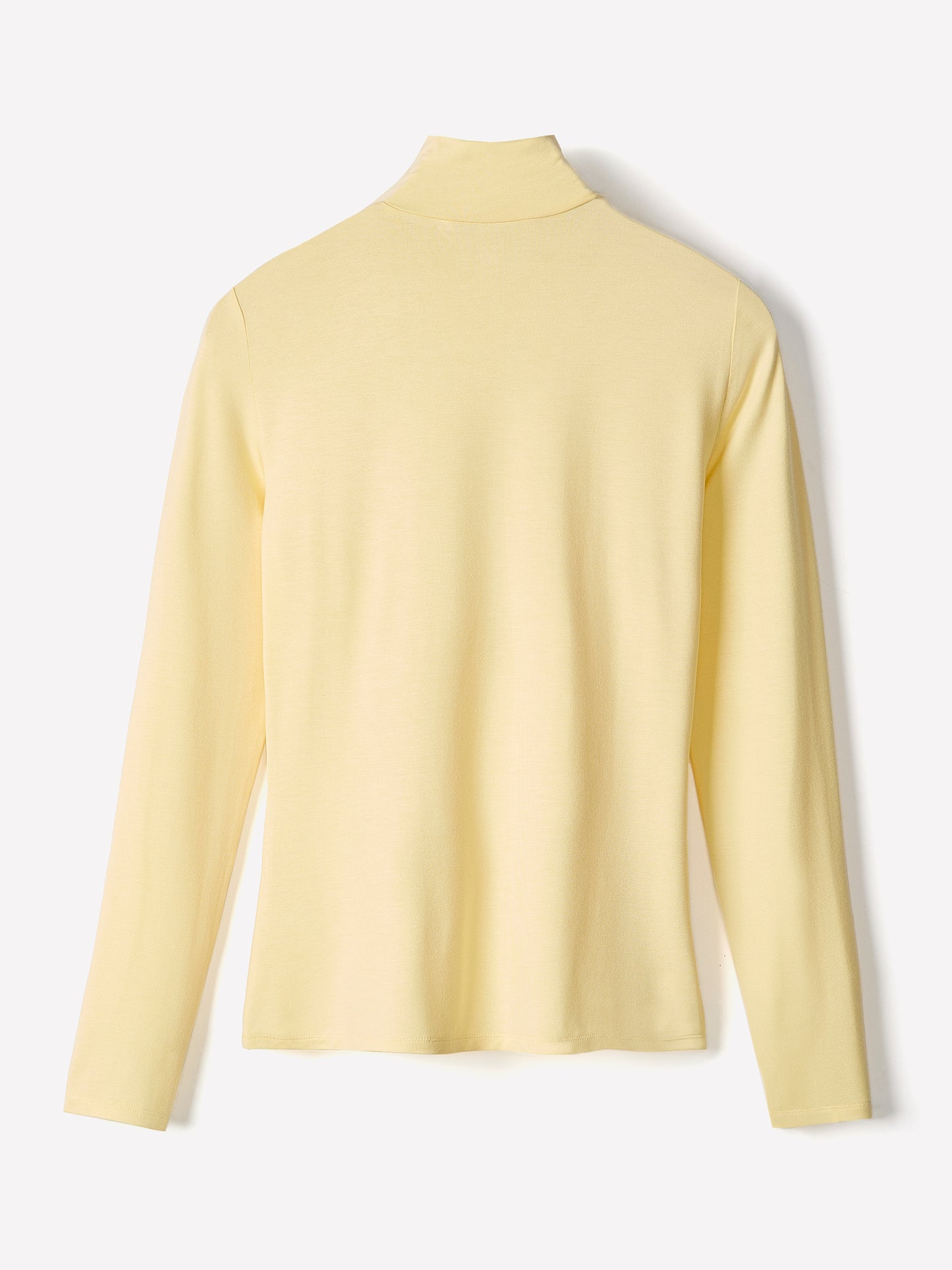 Knit Pullover Fitted Stretch Viscose Mock Neck