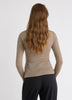 Wool-Blend Scoop-Neck Long-Sleeve Top
