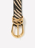 Leather Belt with Zebra Print