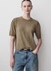 Knit Cotton Blend Crew Neck Sweater